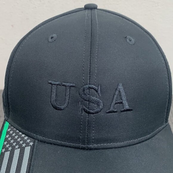 USA Thin Green Line Military Baseball Hat Mens Adult Strapback BF Goodrich Tires - Picture 3 of 13